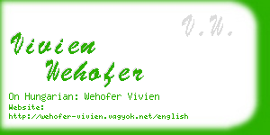 vivien wehofer business card